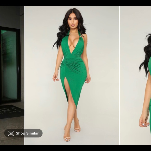 Green Midi Dress - Picture 2 of 2